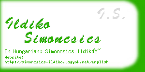 ildiko simoncsics business card